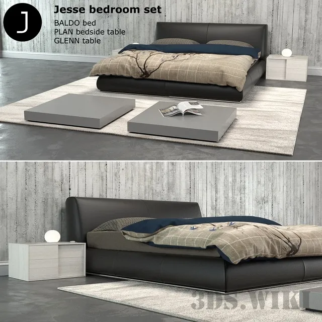 furniture - Baldo bedroom set 3D Model