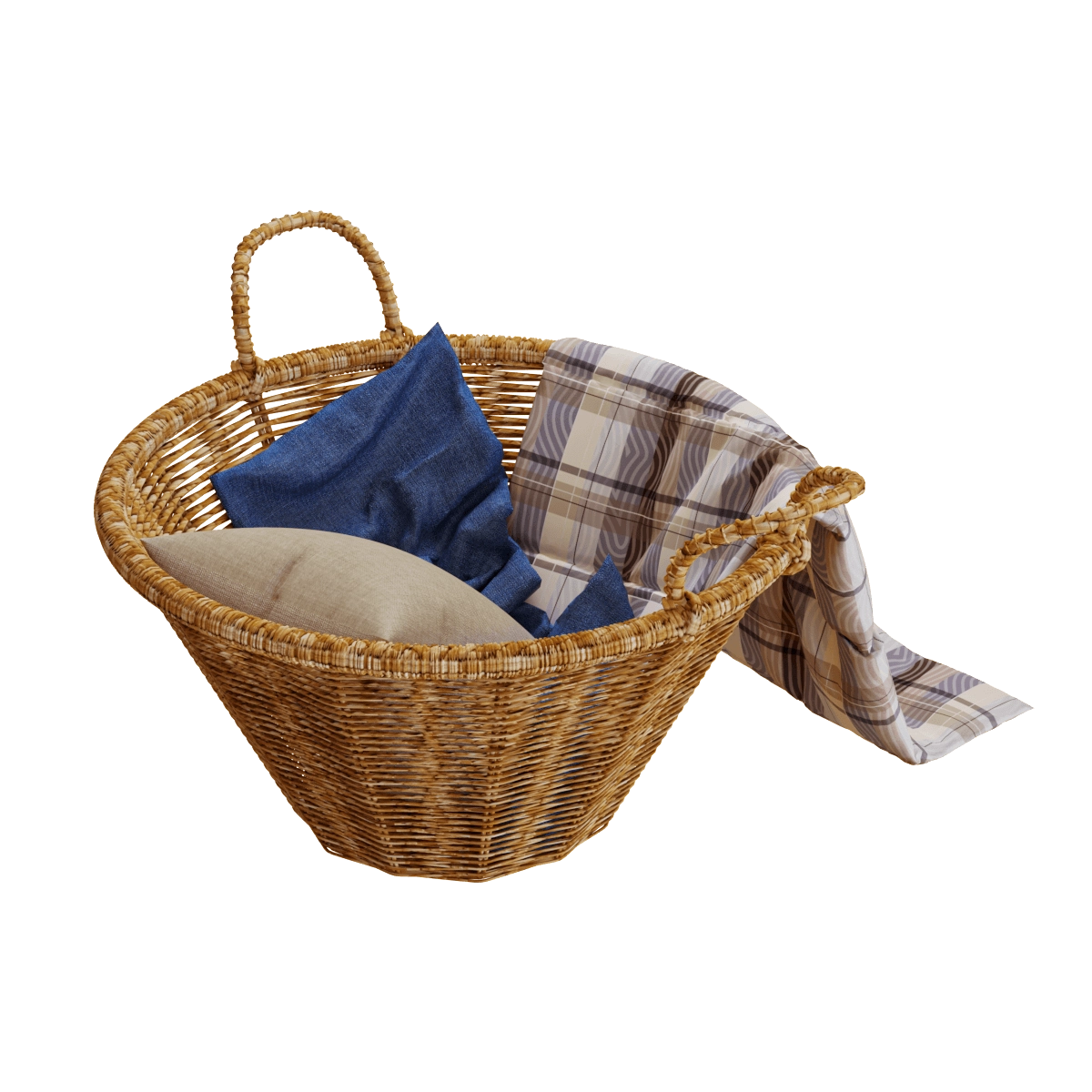 furniture - Bamboo basket 3D Model