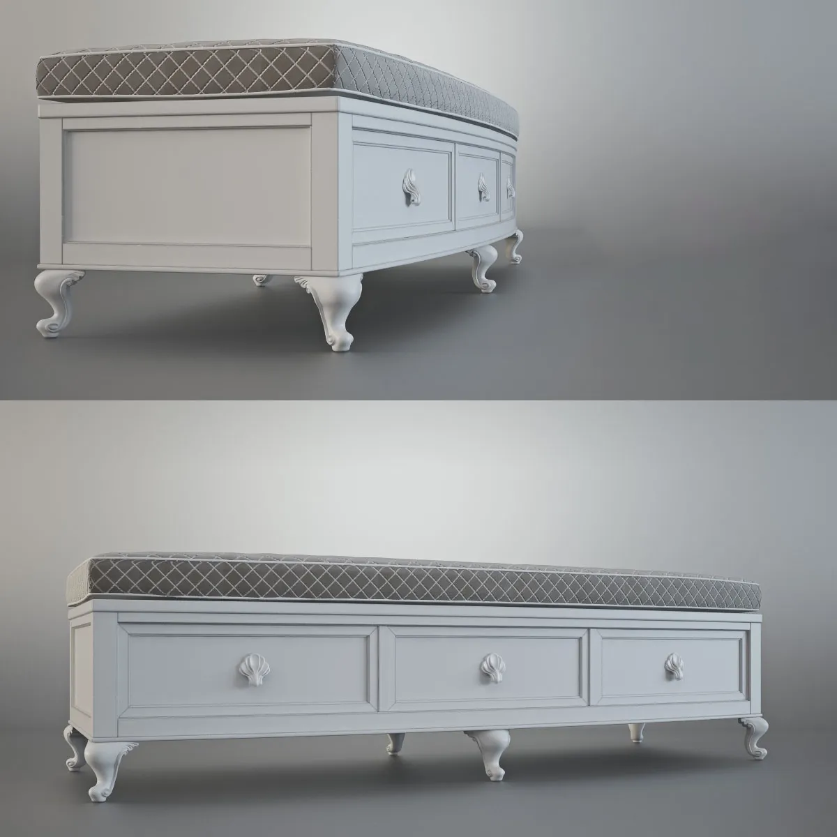 furniture - Banquette Halley Questo Amore art.733 3D Model