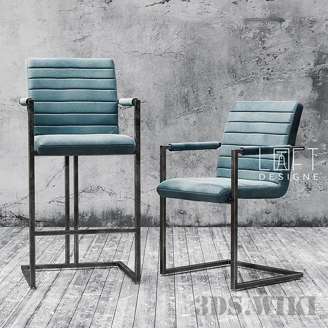 furniture - Bar and simple chair Loftdesigne 3724 3D Model
