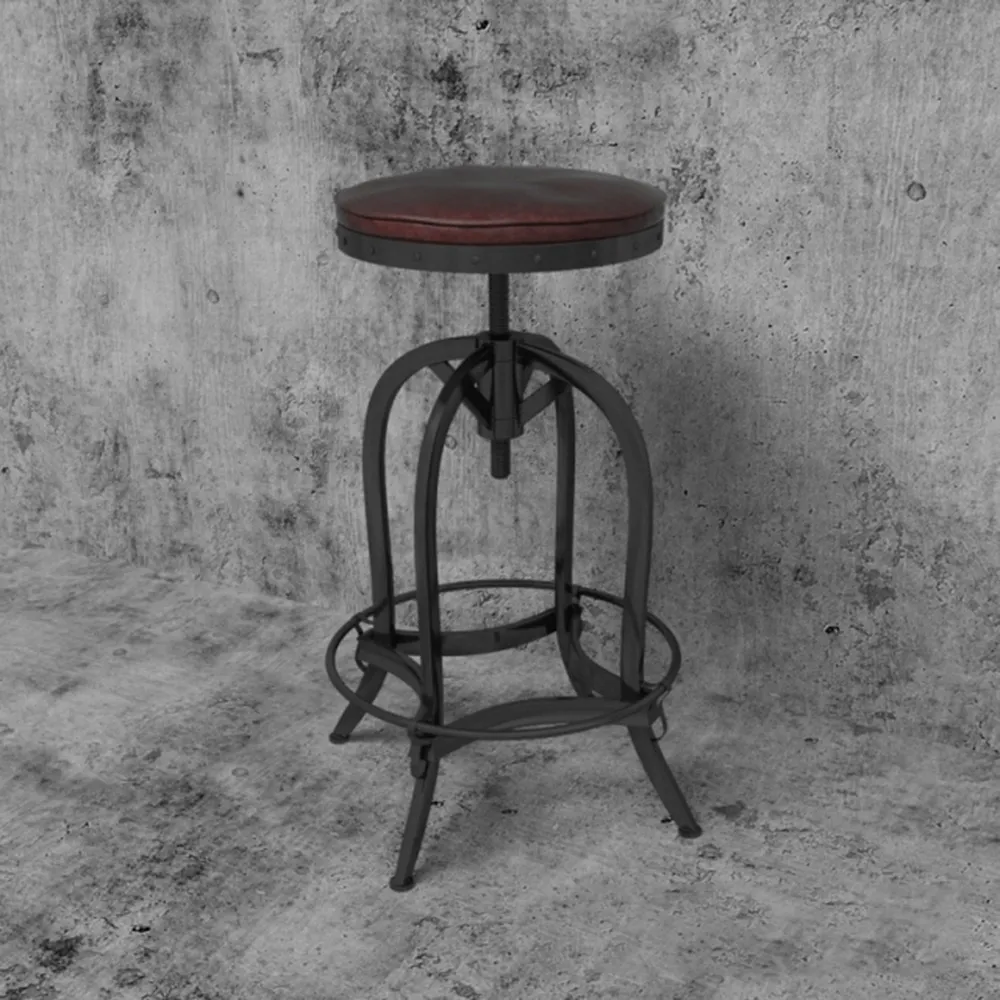 furniture - Bar stool Dempsey Swivel Iron Bar Stool 3D Model