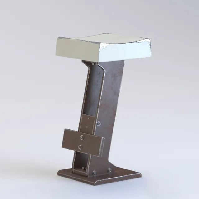 furniture - Bar stool Key White (Black) by Kare Design 3D Model