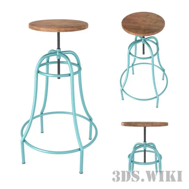 furniture - Bar stool Malibu LaForma 3D Model