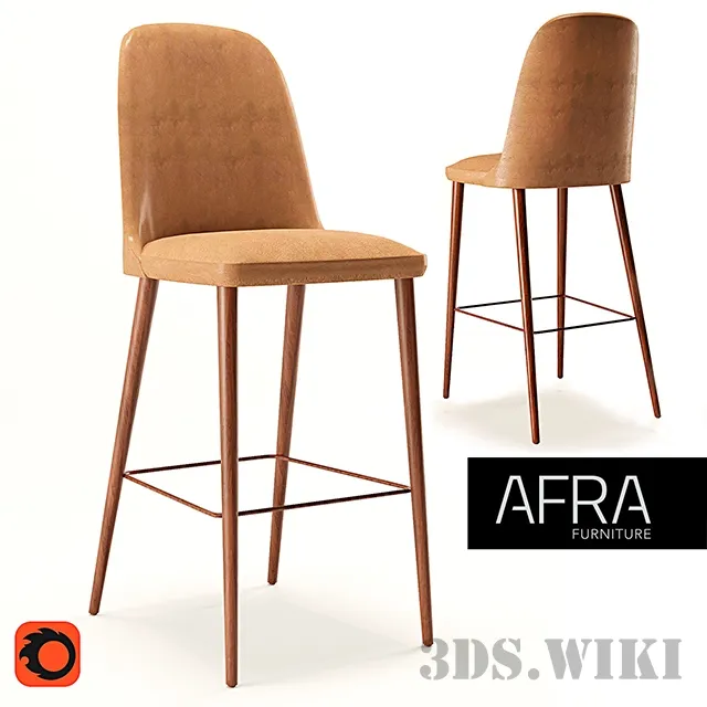 furniture - Bar stool Meka One by Afra 3D Model
