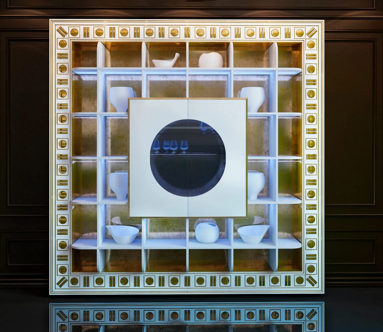 furniture - Bar VISMARA The frame container bar-Glass Eyes 3D Model