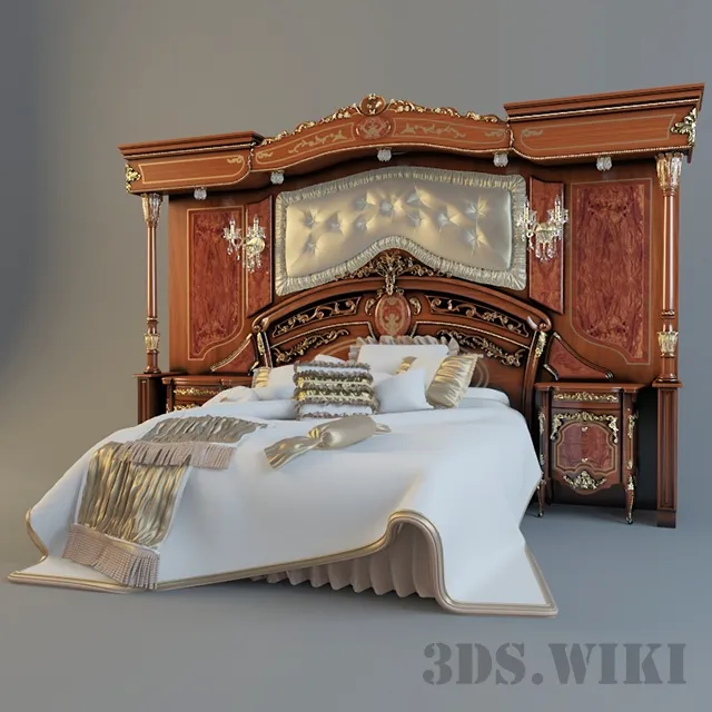 furniture - Barnini Oseo Reggenza Luxury Bed 3D Model