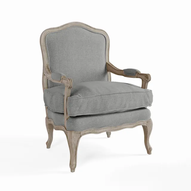 furniture - Bastille dark grey armchair 7 3D Model