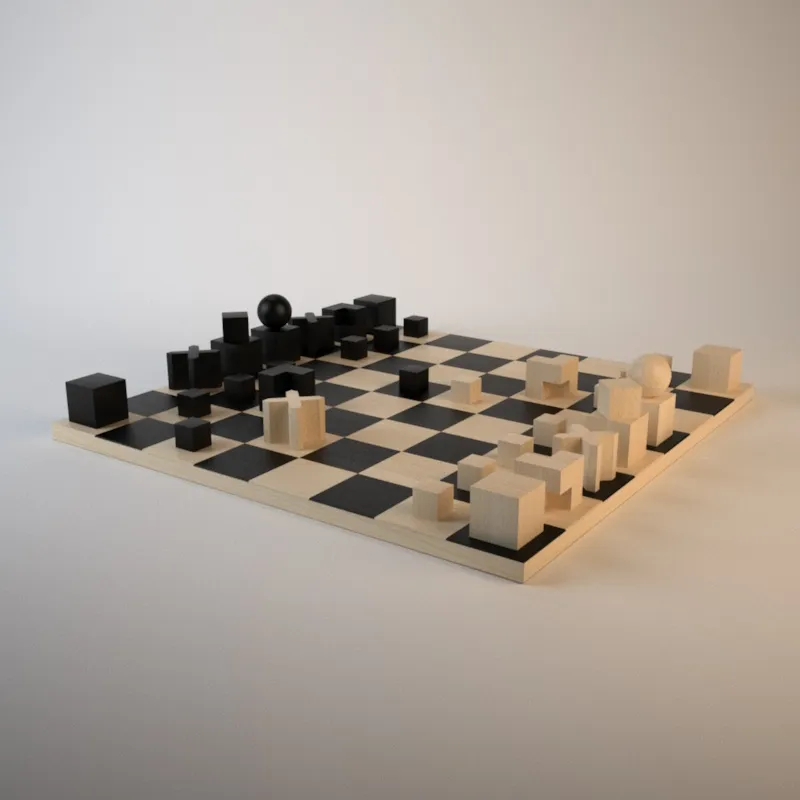 furniture - Bauhaus chess 3D Model