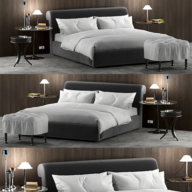 furniture - Baxter Alfred soft bed 3D Model