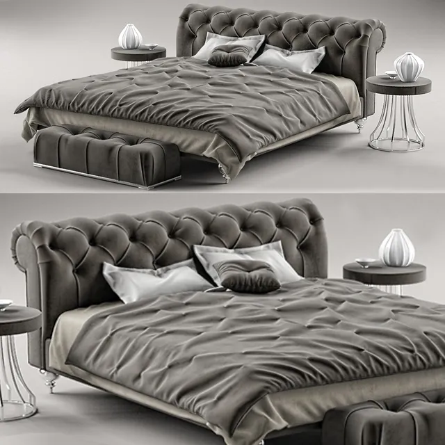 furniture - Baxter  Casper Bed 3D Model