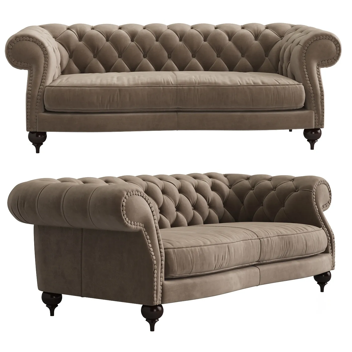 furniture - Baxter Diana Chester 2 seat sofa 3D Model