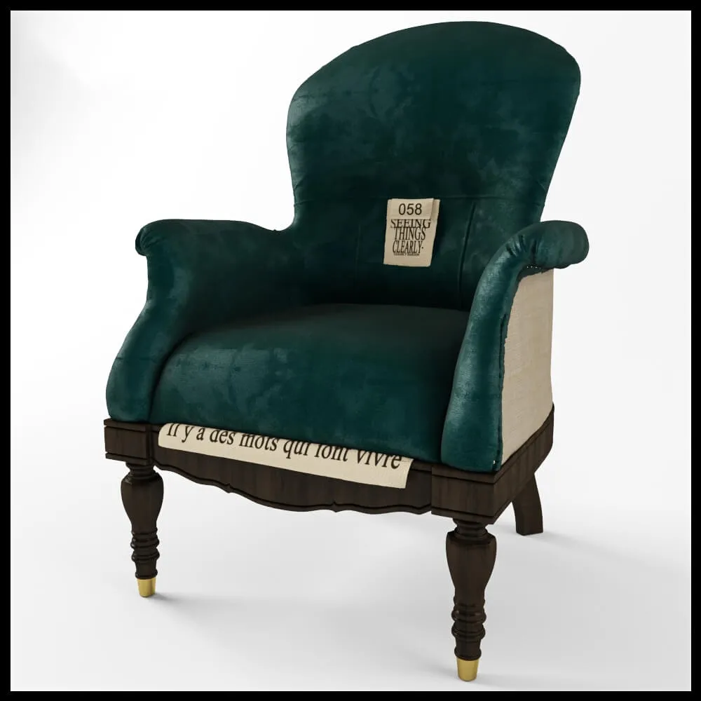 furniture - Baxter Ona armchair 3D Model