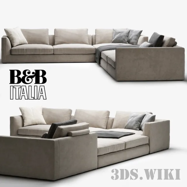 furniture - B&B Italia Sofa Richard Collection 3D Model