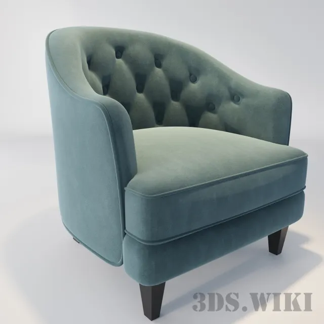 furniture - Beautiful classic armchair 3D Model