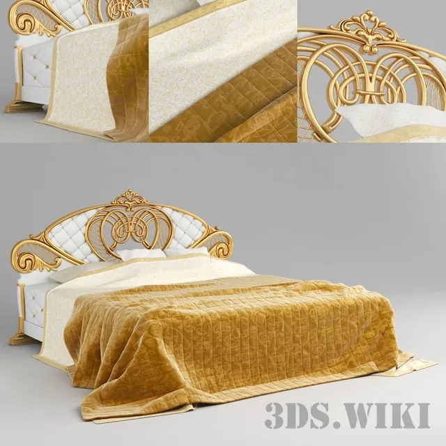 furniture - Beautiful classic bed 3D Model