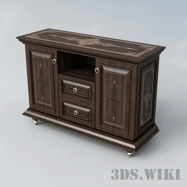 furniture - Beautiful classic chest of drawers 3D Model