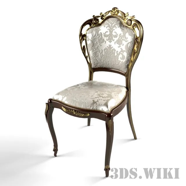 furniture - Beautiful classic wooden chair 3D Model