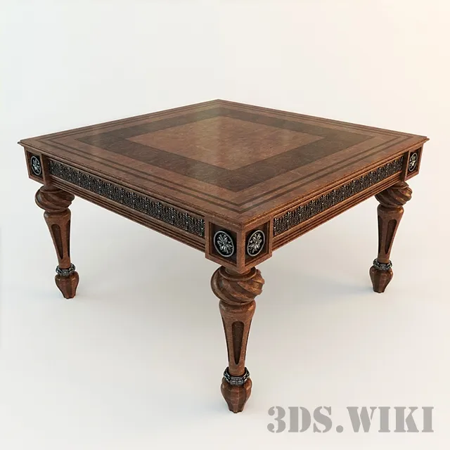 furniture - Beautiful classic wooden table 3D Model