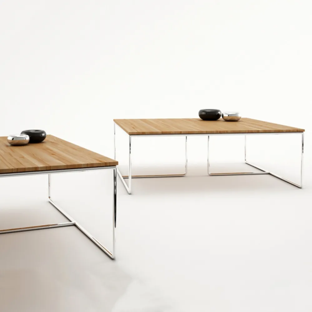 furniture - Beautiful coffee table with metal legs 3D Model