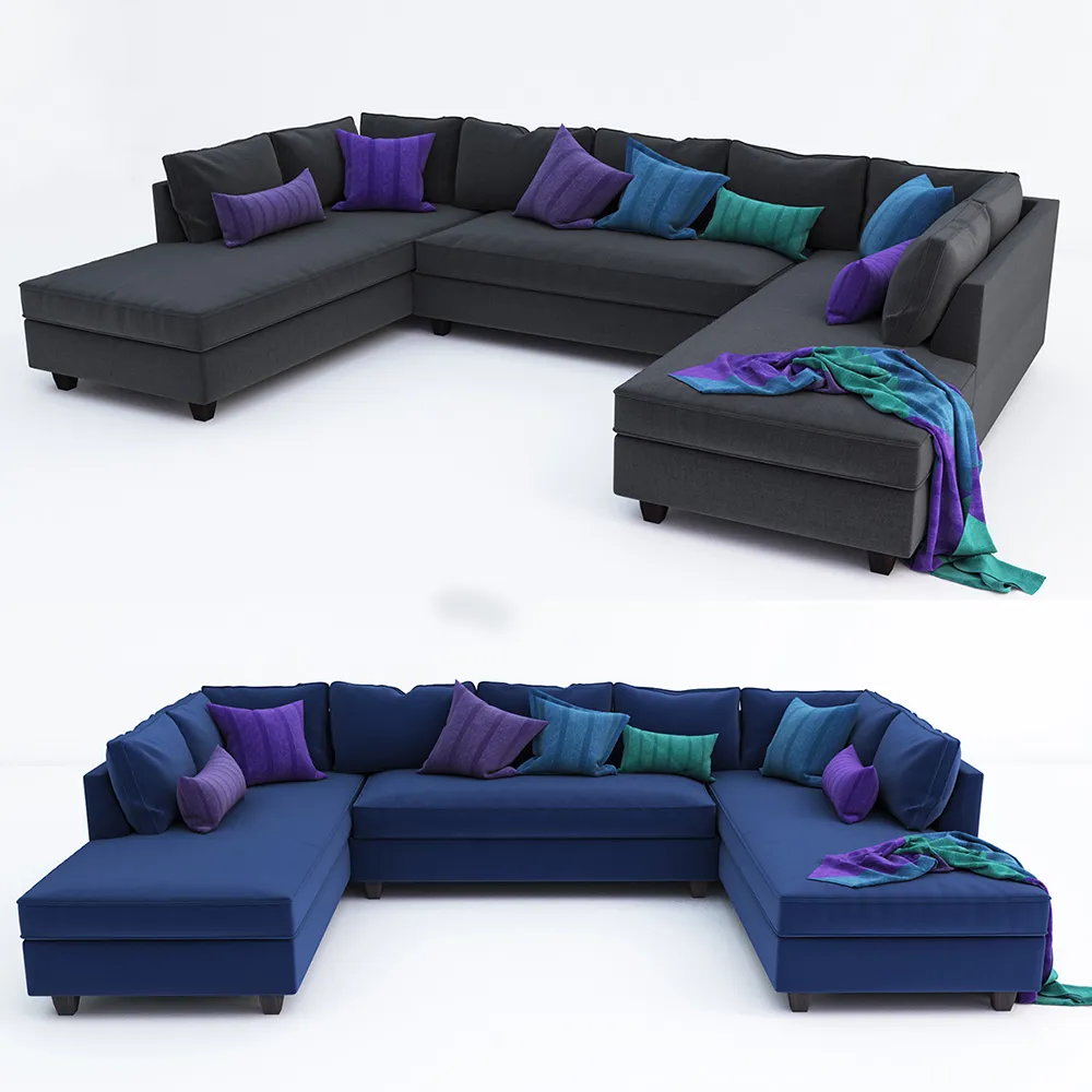 furniture - Beautiful corner sofa for living room 3D Model