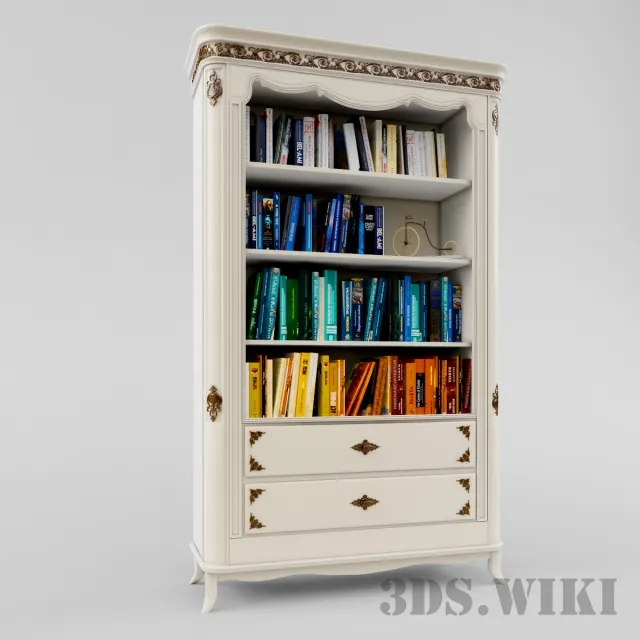 furniture - Beautiful Сlassic Иookcase 3D Model
