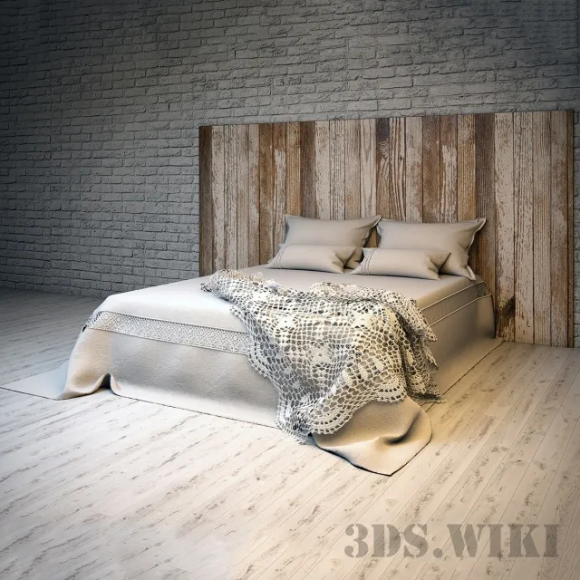 furniture - Beautiful designer bed 3D Model