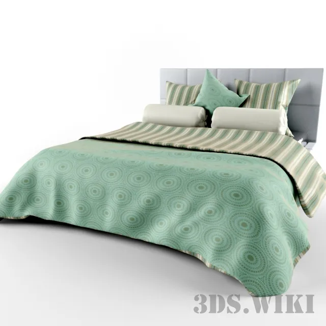 furniture - Beautiful modern bed 3D Model