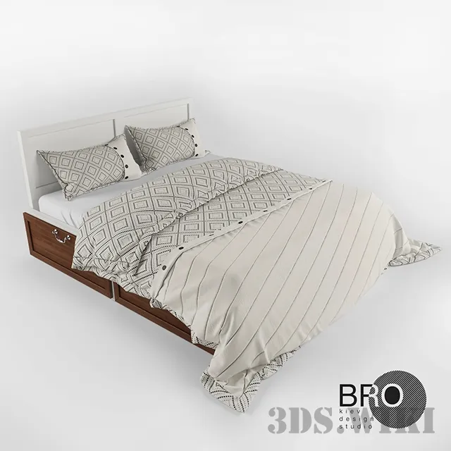 furniture - Beautiful modern bed 3D Model