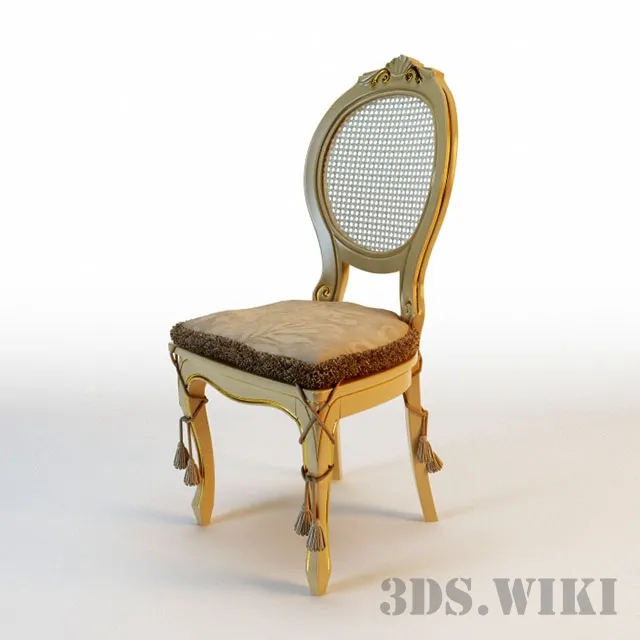 furniture - Beautiful wooden chair 3D Model