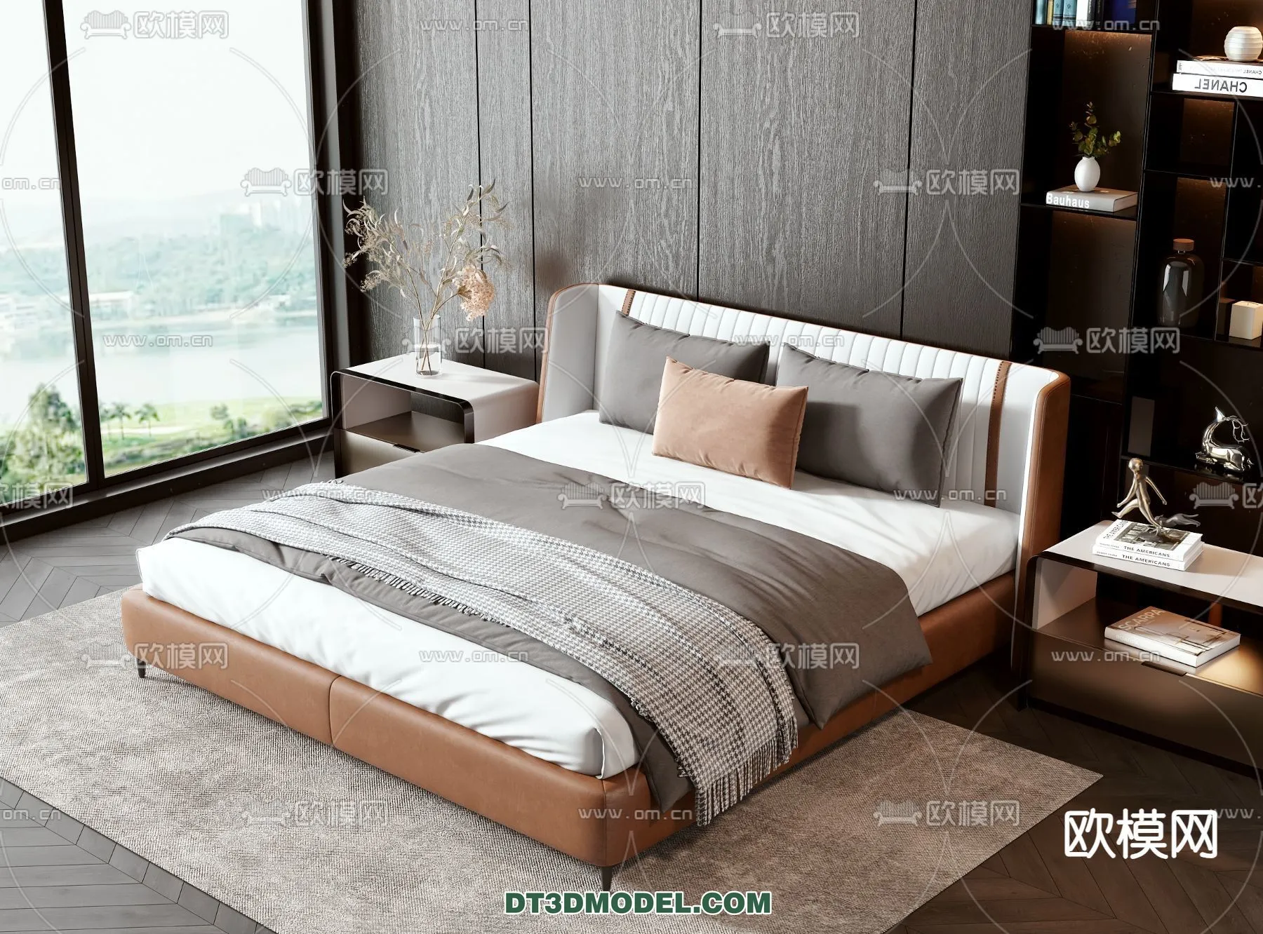 FURNITURE - BED - 3D Model For Interior Design - 2244