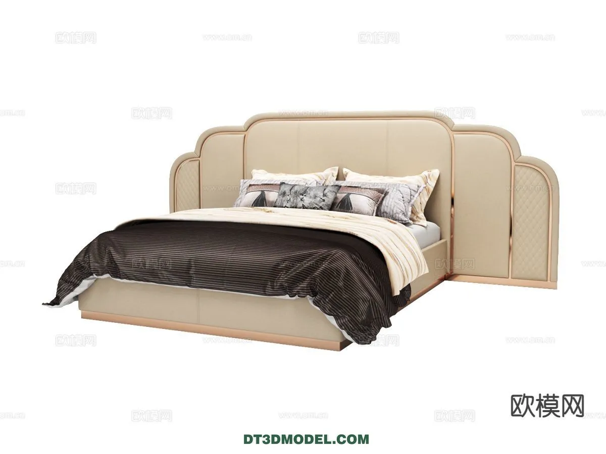 FURNITURE - BED - 3D Model For Interior Design - 2271