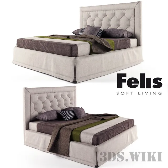 furniture - Bed Adrian Felis Salotti 3D Model