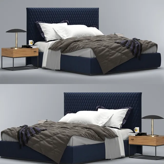 furniture - Bed Allen Alf 3D Model
