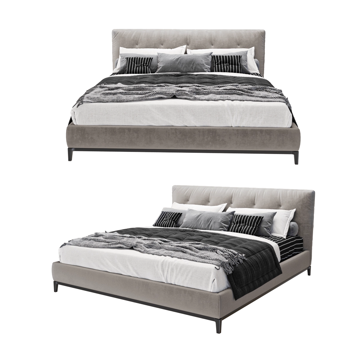 furniture - Bed Andersen ''Quilt'' 3D Model