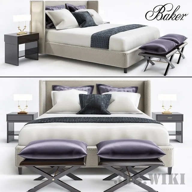 furniture - Bed Baker Jacques Garcia Collection 3D Model