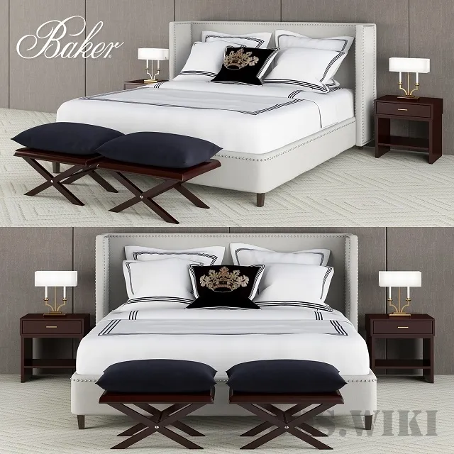furniture - Bed Baker Jacques Garcia Collection 3D Model