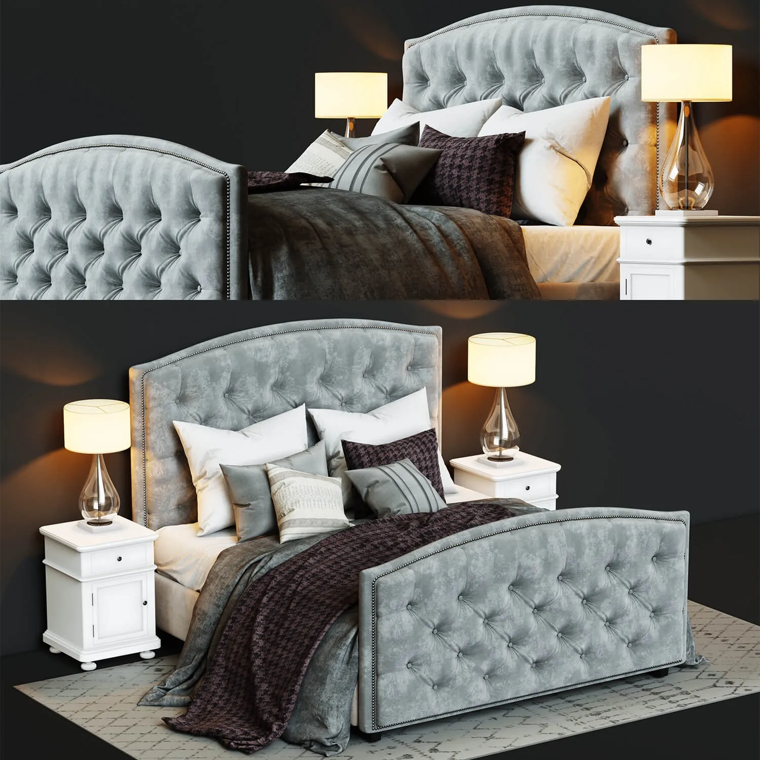 furniture - Bed Bassett Vienna Arched 3D Model