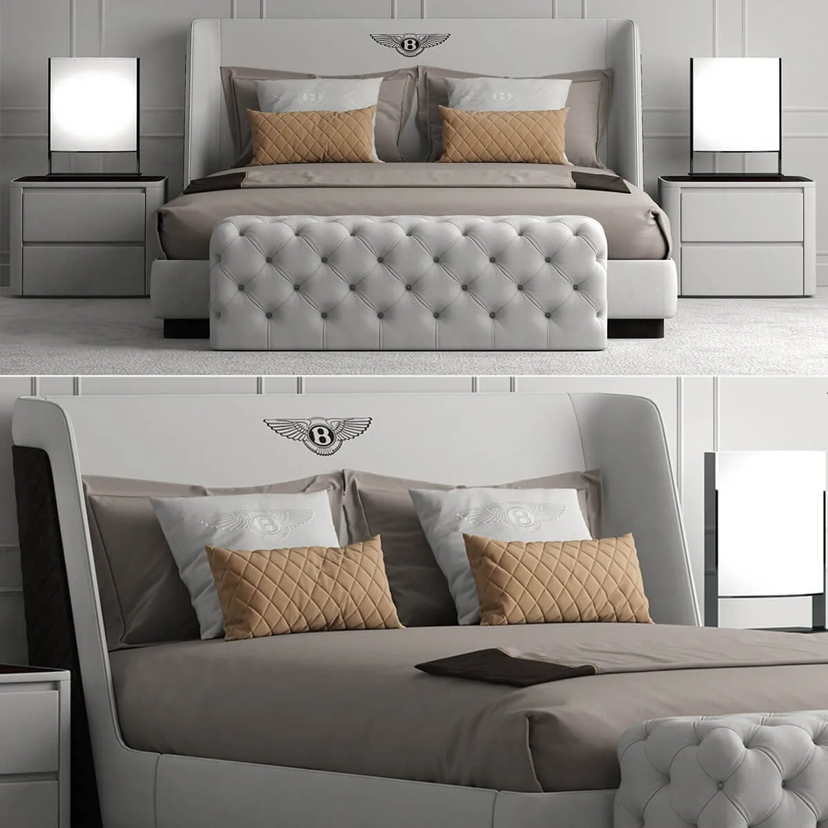 furniture - Bed bentley home Richmond Bed 3D Model