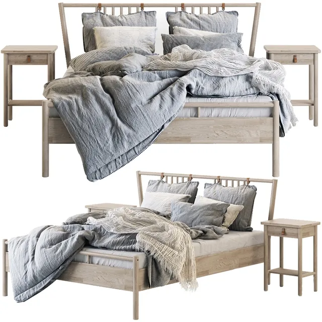 furniture - Bed BJORKSNAS Ikea 3D Model