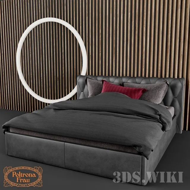 furniture - Bed BLUEMOON By Poltrona Frau 3D Model