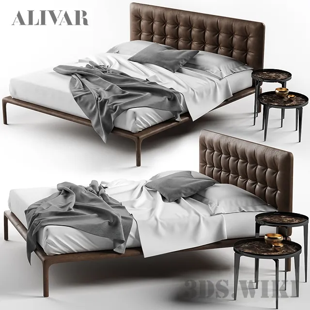 furniture - Bed BOHÈME By ALIVAR 3D Model
