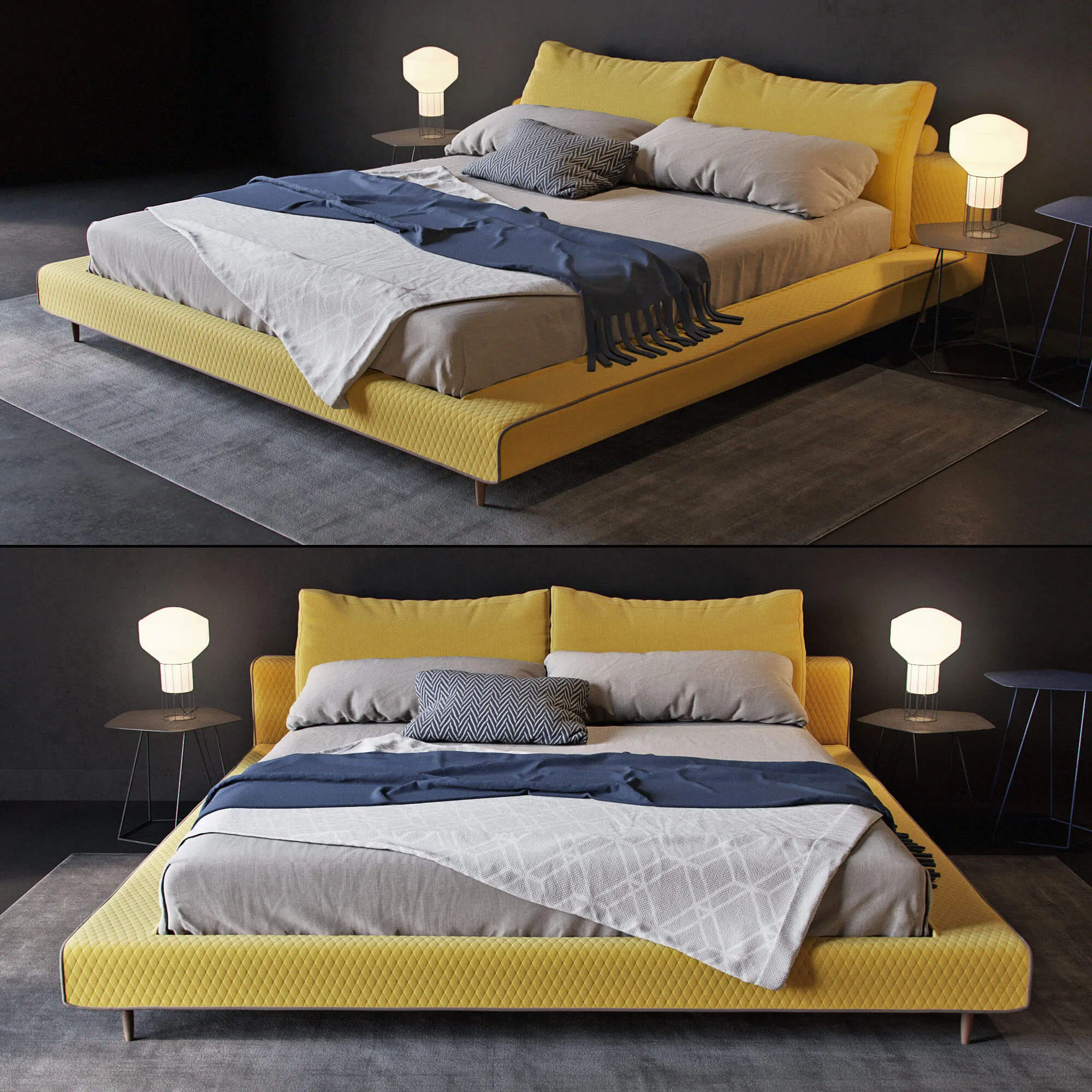 furniture - Bed Bonaldo Owen 6 3D Model