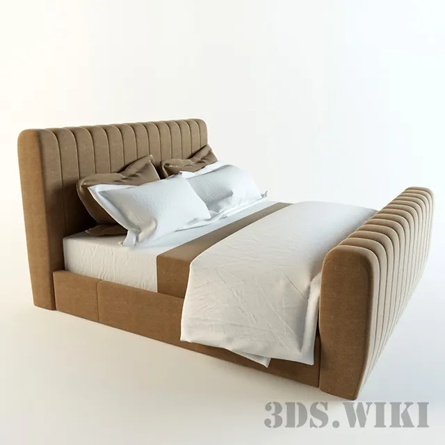 furniture - Bed Brook Street Channeled Bed 3D Model