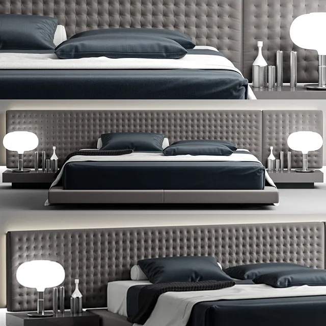 furniture - Bed Busnelli VALENCIA 3D Model