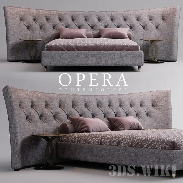 furniture - Bed BUTTERFLY Opera Contemporary by Angelo Cappellini 3D Model