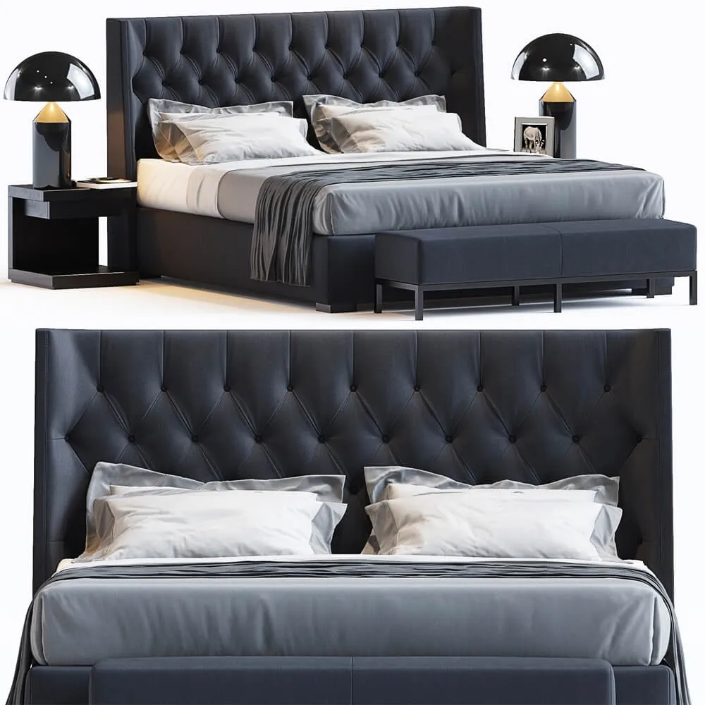 furniture - bed by Meridiani 1 3D Model