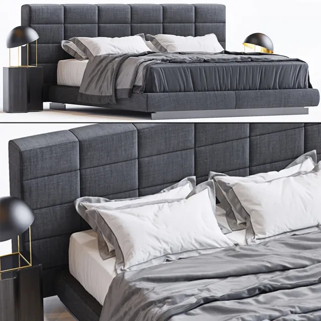 furniture - Bed by Minotti 2 for perevalivka 3D Model