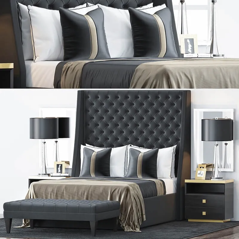 furniture - Bed by S and C 6201 3D Model