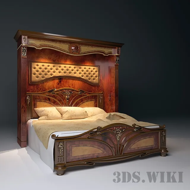 furniture - Bed by Vilga Classical Furniture 3D Model