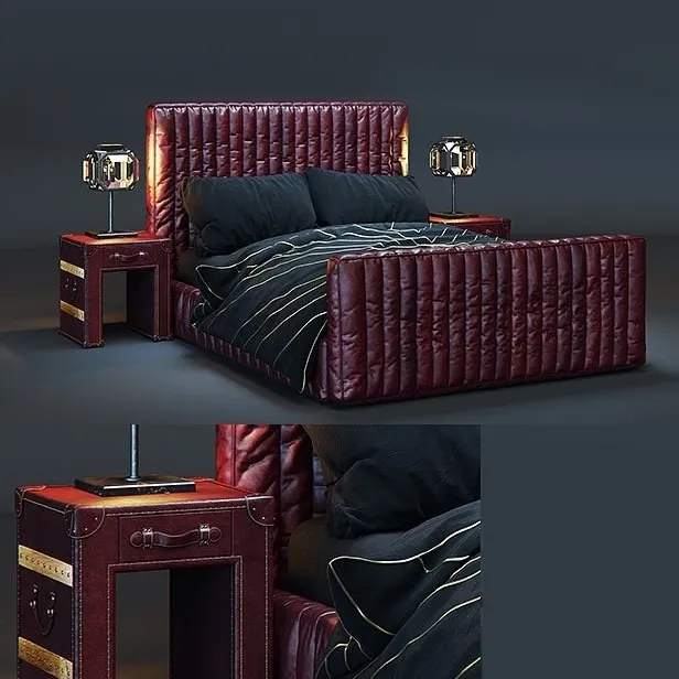 furniture - Bed Cambridge loft by Timothy Oulton 3D Model